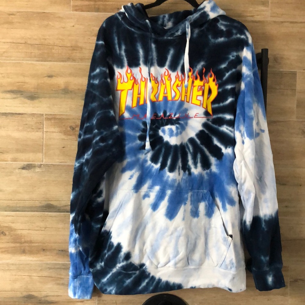 Thrasher Magazine tie-dye hoodie
